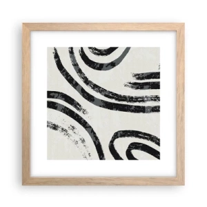 Poster in cornice rovere chiaro - Interrotto a metà - 30x30 cm