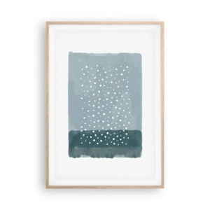 Poster in cornice rovere chiaro - Spuntate nel blu - 70x100 cm
