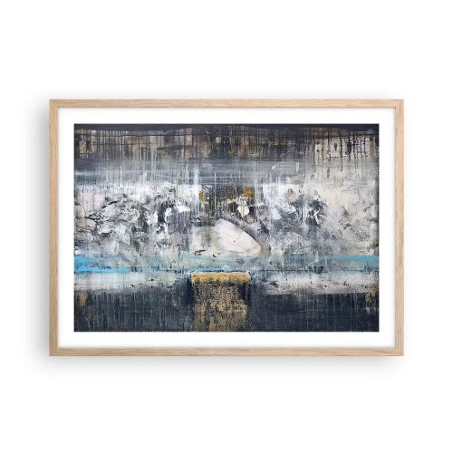 Poster in cornice rovere chiaro - Talvolta è facile, talvolta è difficile - 70x50 cm