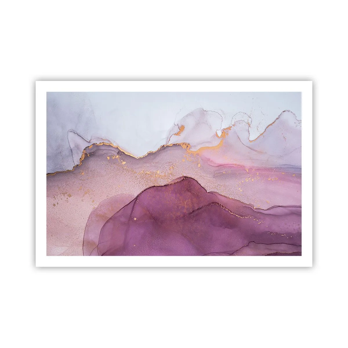 Poster - Onde di lilla e viola - 91x61 cm