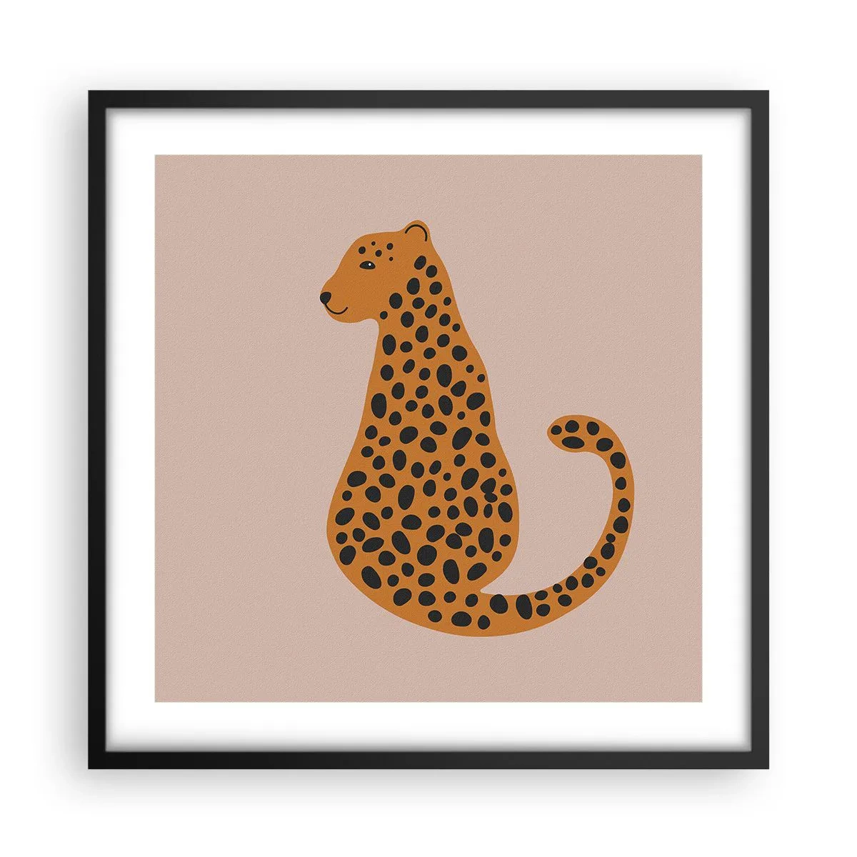 Poster in cornice nera - Il leopardo è un motivo di moda - 50x50 cm