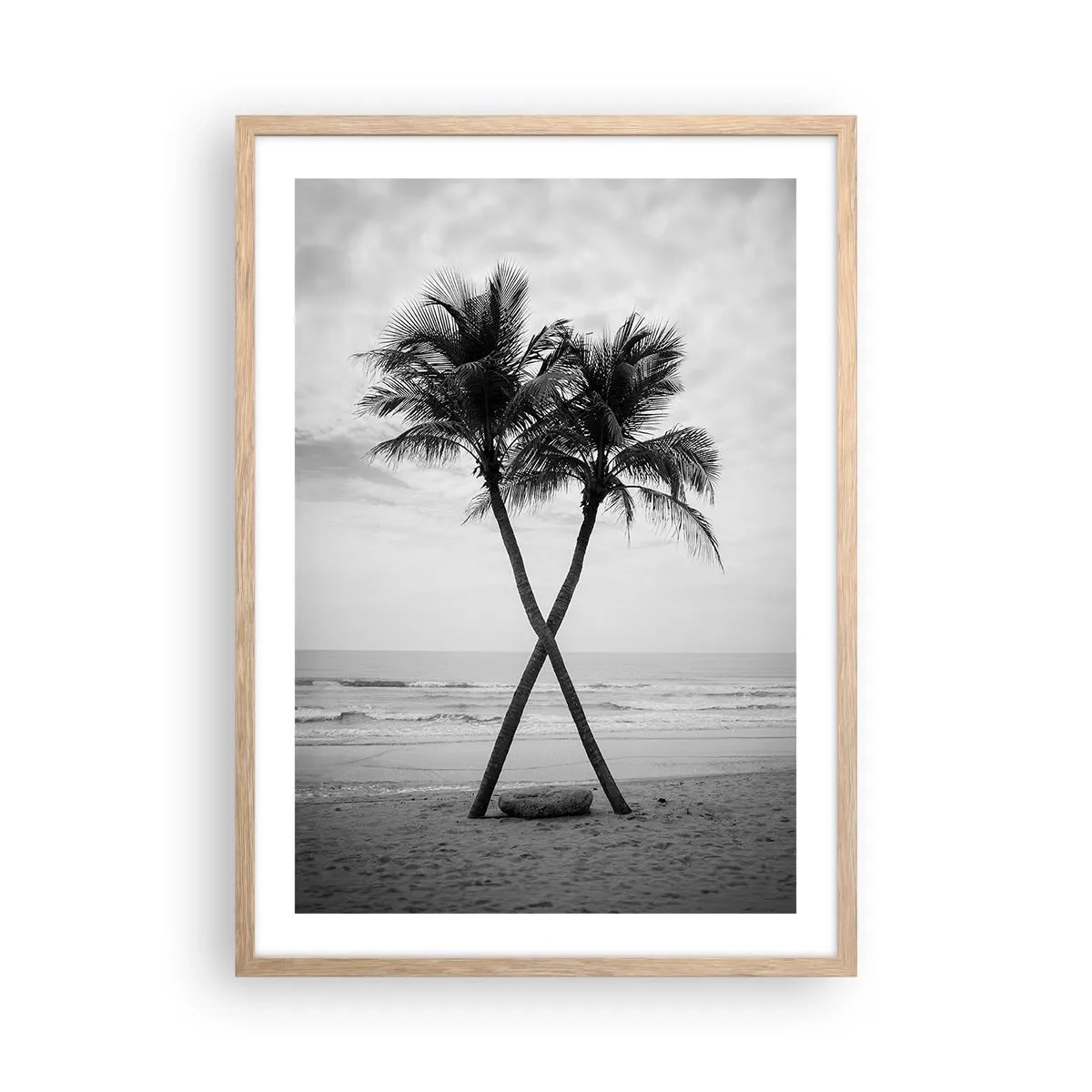 Poster in cornice rovere chiaro - Tenera presenza - 50x70 cm