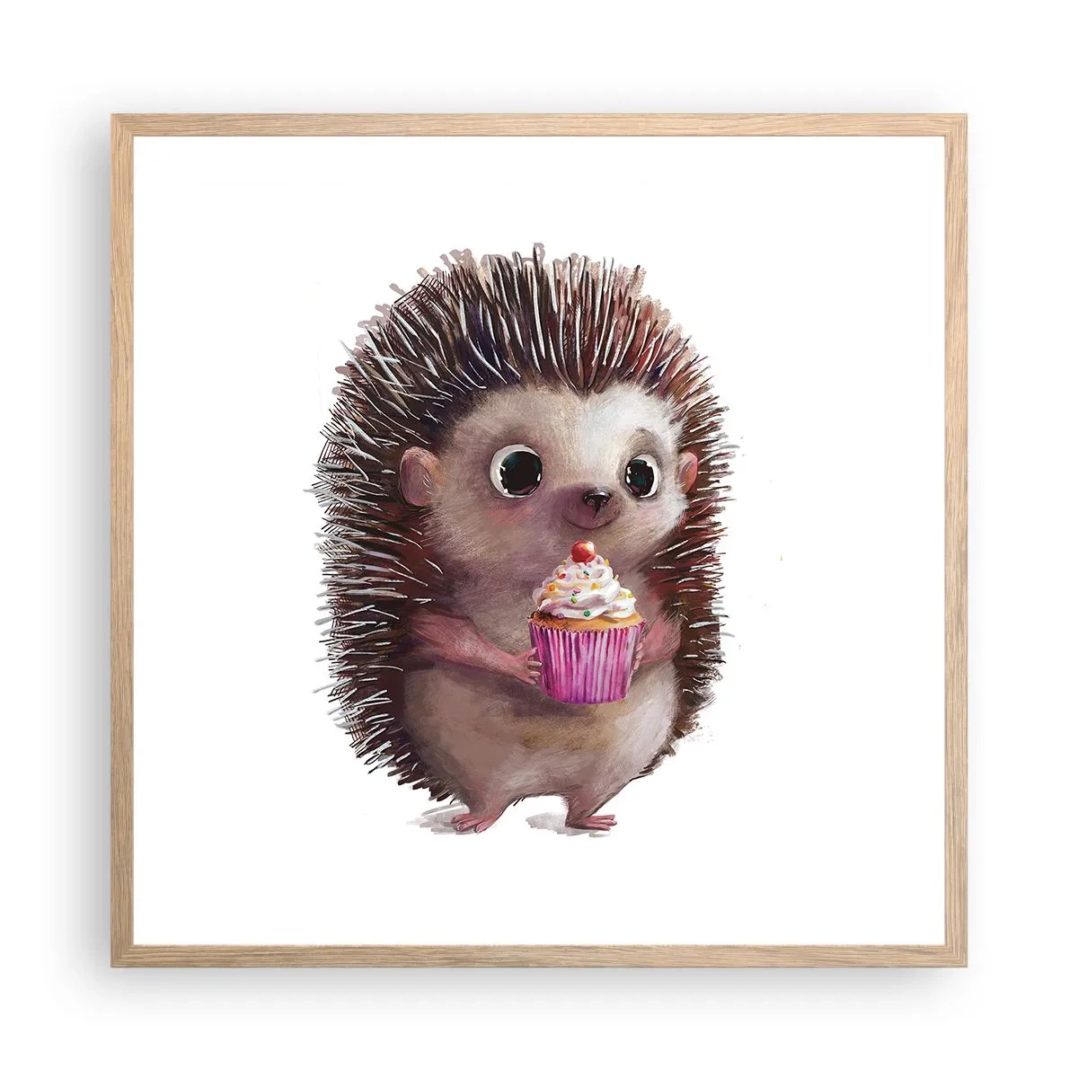 Poster in cornice rovere chiaro - Festa ogni giorno - 60x60 cm