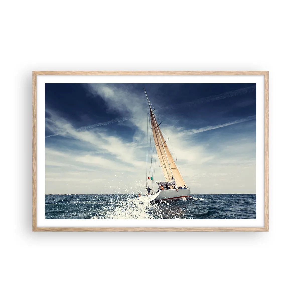 Poster in cornice rovere chiaro - Non ci raggiungeranno! - 91x61 cm