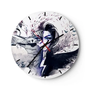 Orologio da parete - Orologio in Vetro - Bella e demoniaca - 40x40 cm