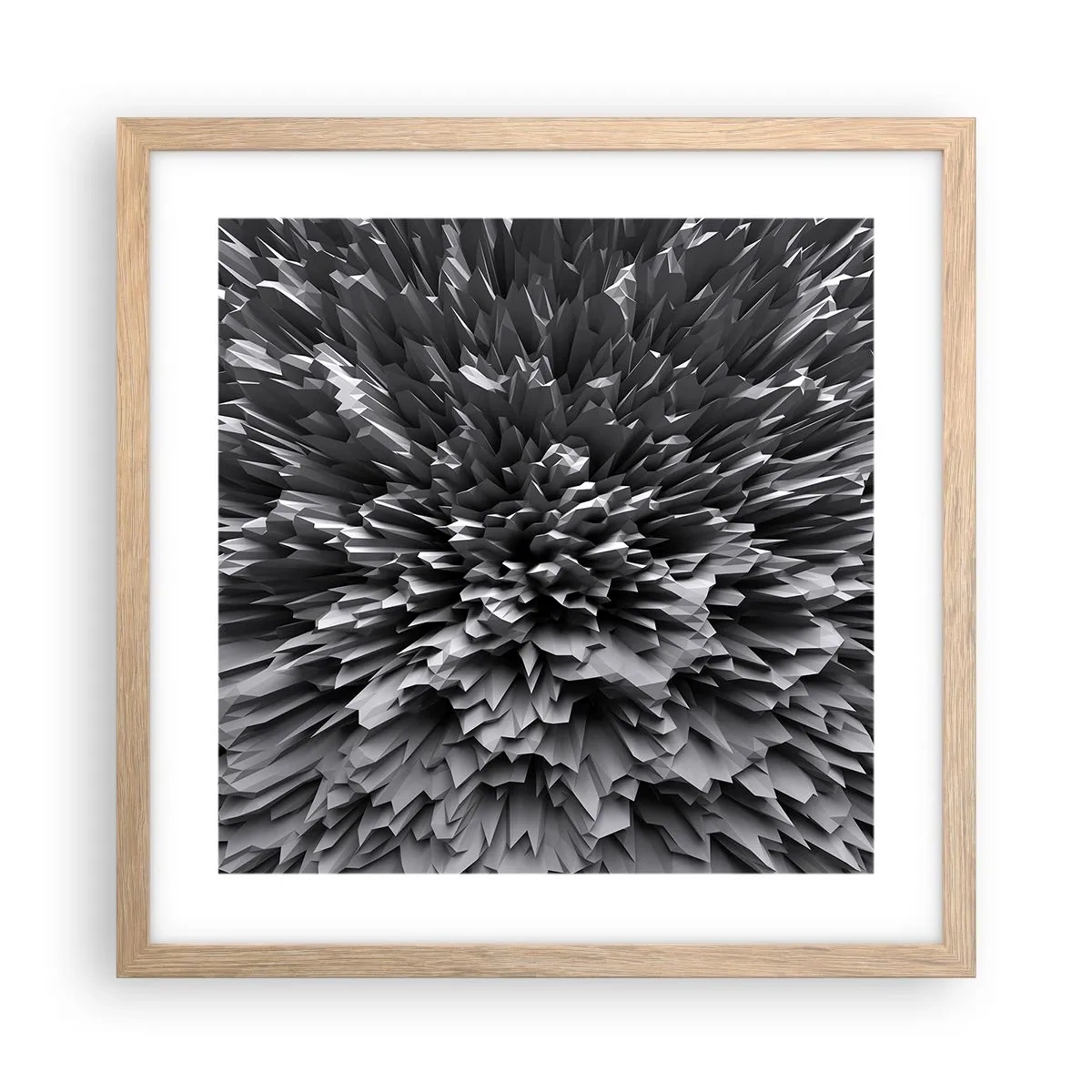 Poster in cornice rovere chiaro - Spigolosità massima - 40x40 cm