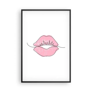 Poster in cornice nera - Pronti al bacio? - 61x91 cm