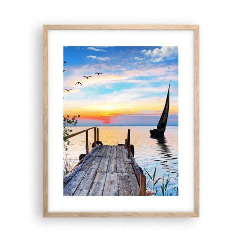 Poster in cornice rovere chiaro - Buona sera - 40x50 cm