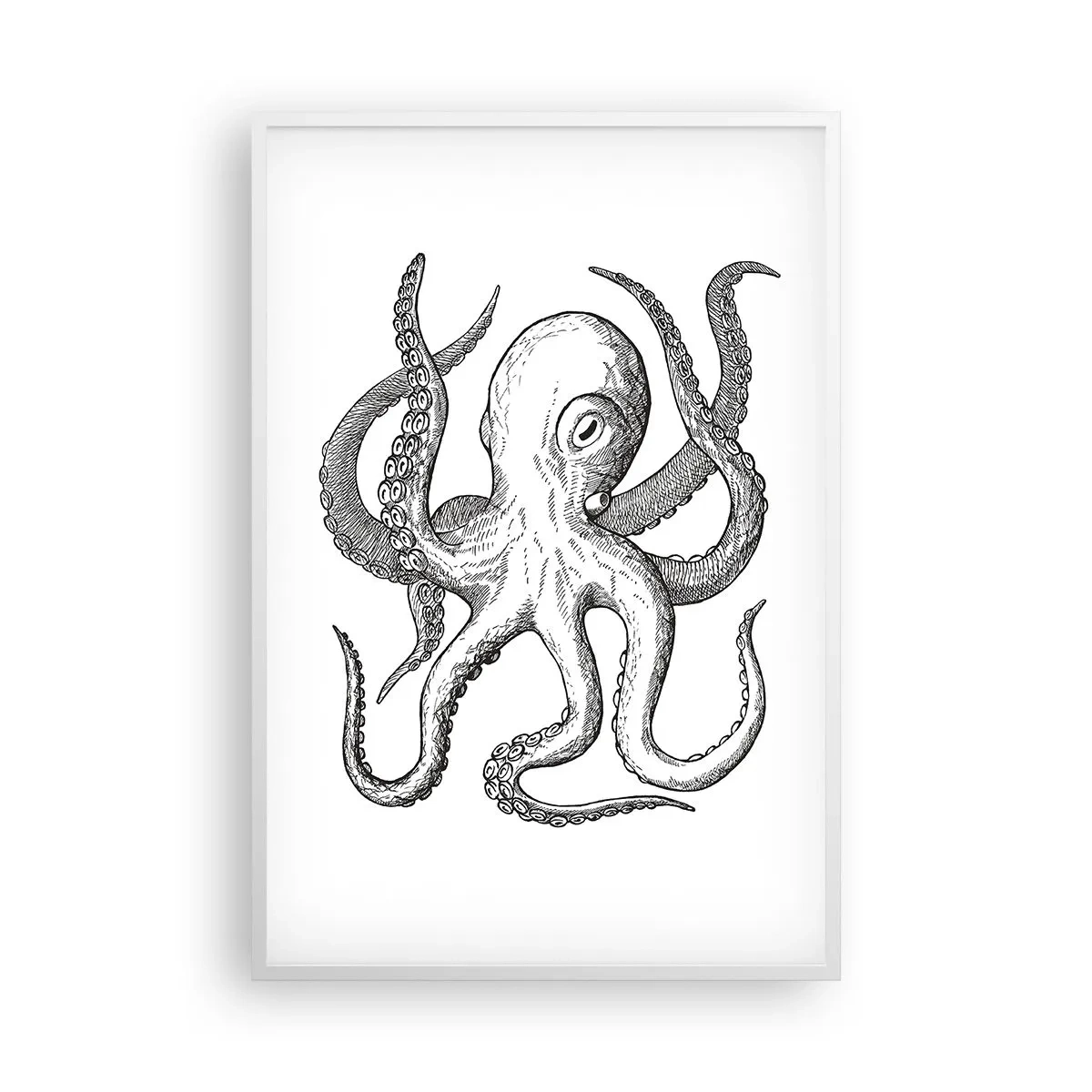 Poster in cornice bianca - Ballando con le onde - 61x91 cm