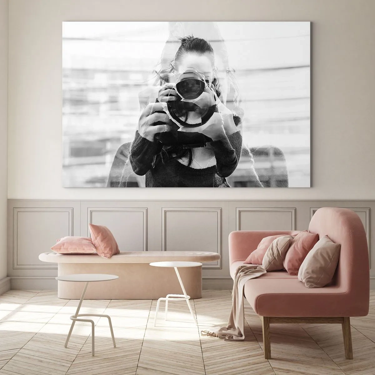 Quadro su vetro - Il creatore e il suo materiale - 70x50cm - Il creatore e il materiale - Decorazione murale moderna per soggiorno e camera da letto ARTTOR