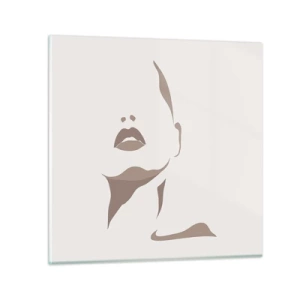 Quadro su vetro - Fatta di luce e ombra - 30x30 cm