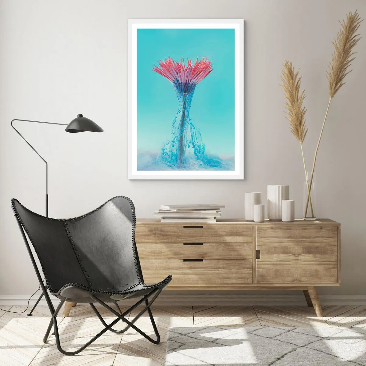 Poster in cornice bianca - L'abbraccio che ravviva - 70x100 cm