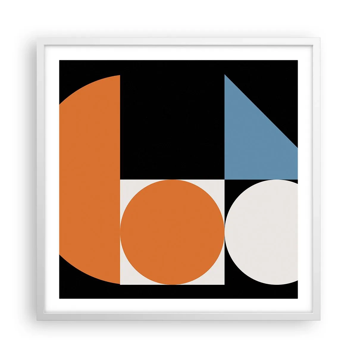 Poster in cornice bianca - Composizione di figure - 60x60 cm