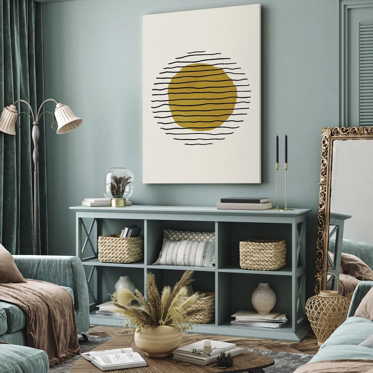 Quadro su tela - Stampe su Tela - Astrazione fremente di calore - 45x80 cm