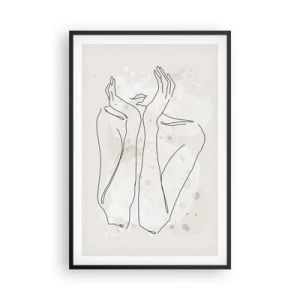 Poster in cornice nera - Attimo sognante - 61x91 cm