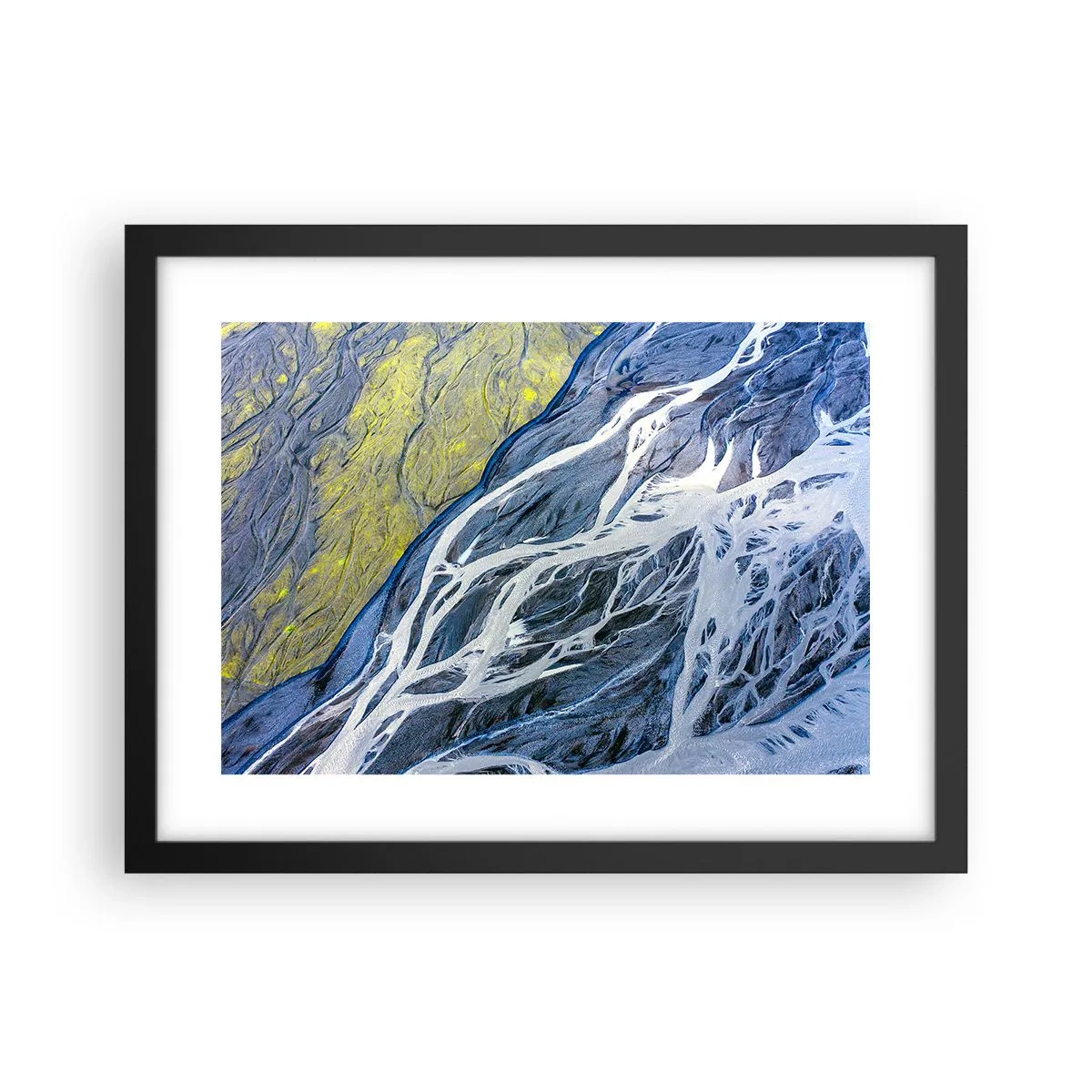 Poster in cornice nera - Le pitture rupestri della natura - 40x30 cm