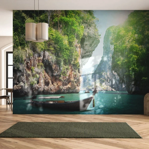 Fotomurali Premium Sand - Invito a un viaggio esotico - Paesaggio, Tailandia, Mare - 300x210 cm