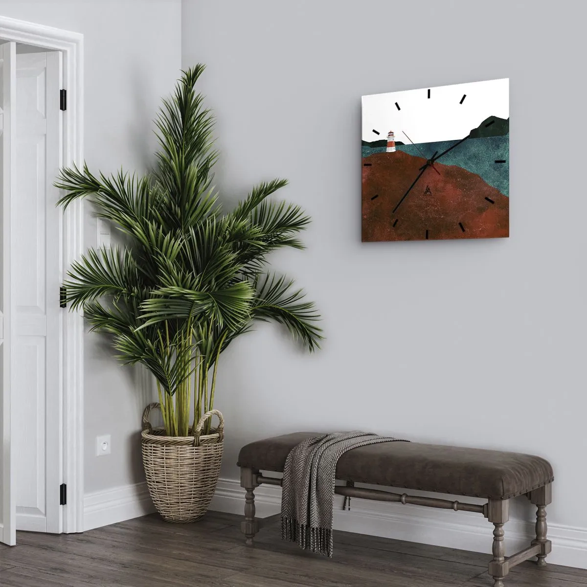 Orologio da parete - Orologio in Vetro - Contemplando il mare - 40x40 cm