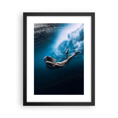 Poster in cornice nera - Moderna sirena - 30x40 cm