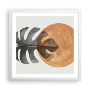 Poster in cornice bianca - Sempre il sole - 50x50 cm