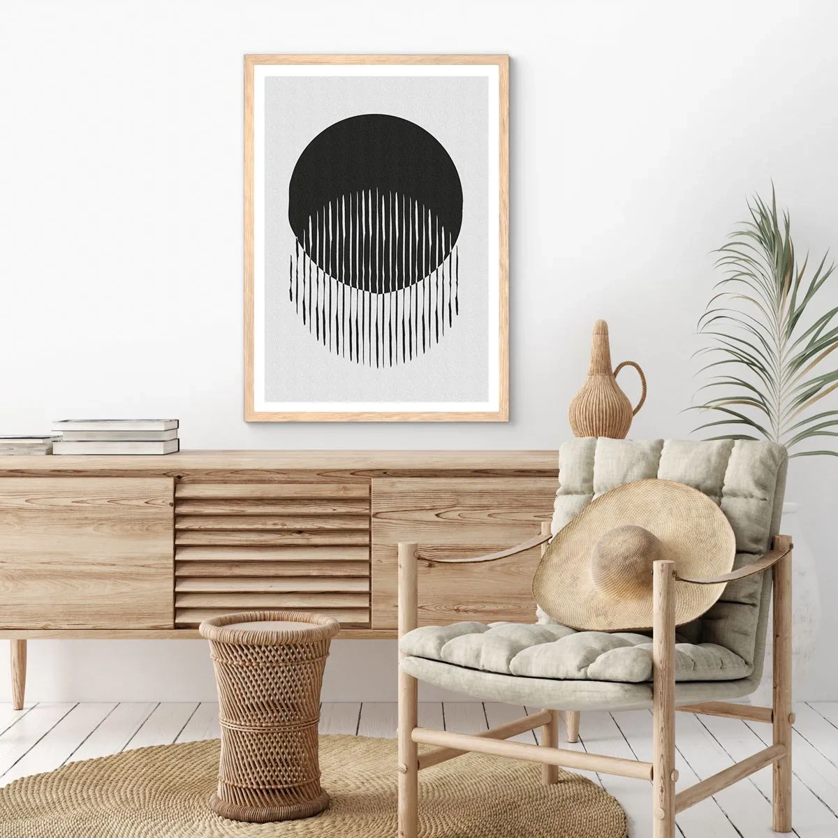 Poster in cornice rovere chiaro - Il suo alter ego - 70x100 cm