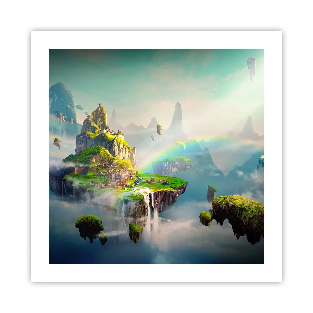 Poster - In mezzo al cielo: isole fortunate - 50x50 cm