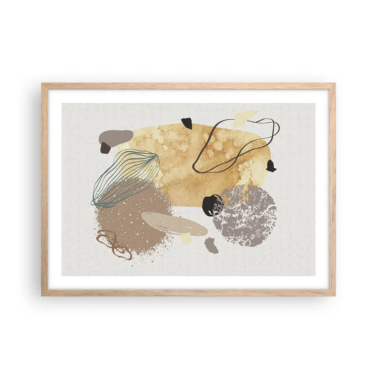 Poster in cornice rovere chiaro - Schizzologia applicata - 70x50 cm
