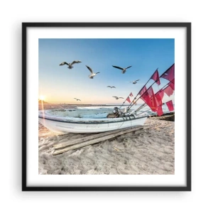 Poster in cornice nera - Meritato riposo - 50x50 cm