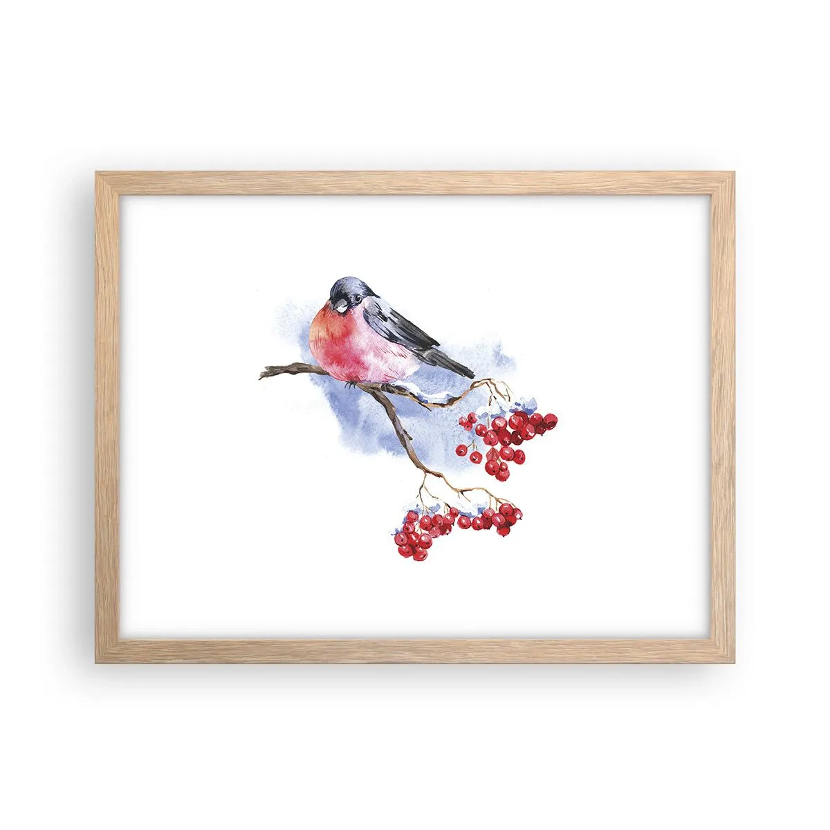 Poster in cornice rovere chiaro - L'inverno a colori - 40x30 cm