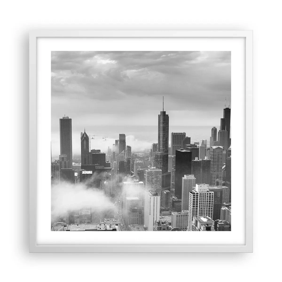 Poster in cornice bianca - Paesaggio americano - 50x50 cm