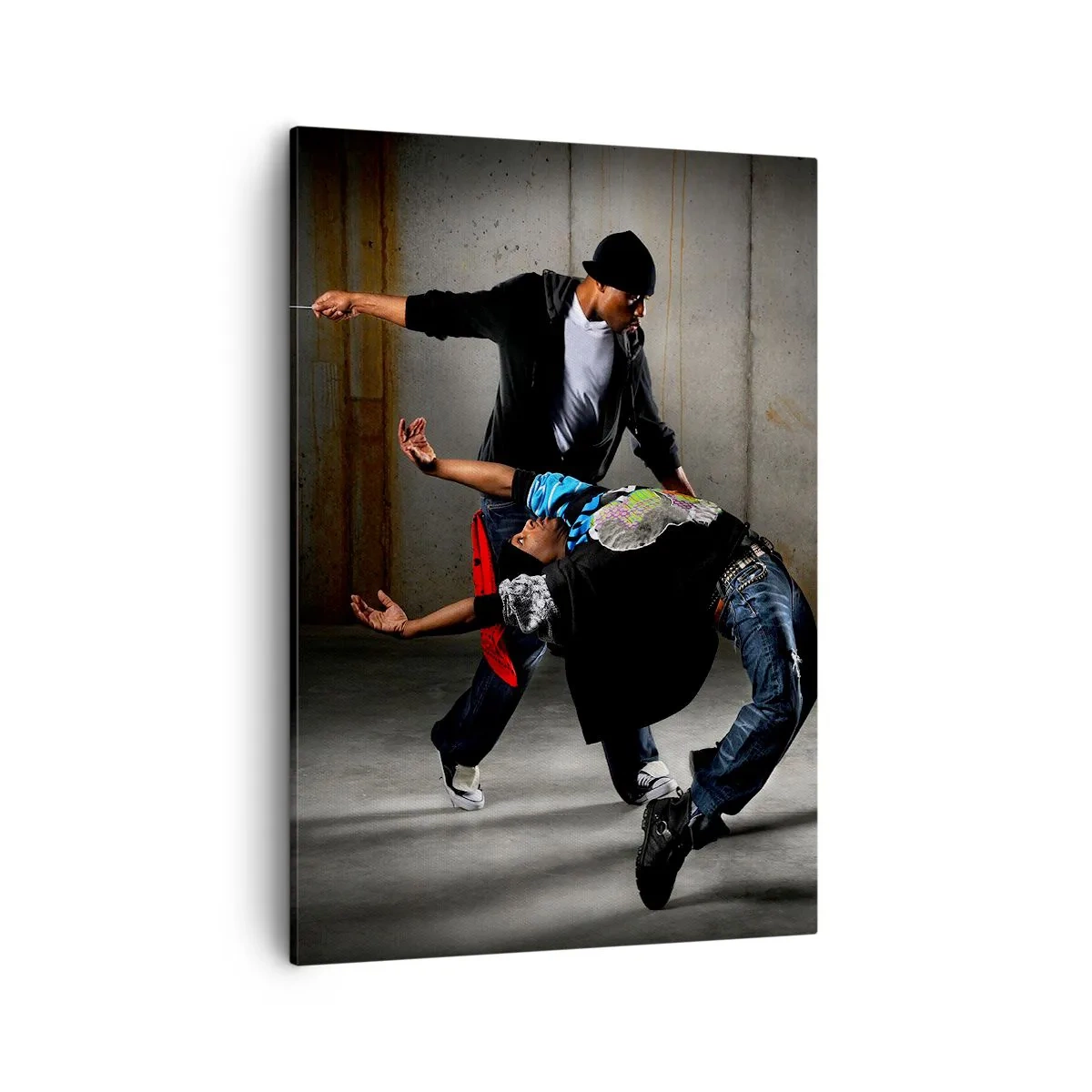 Quadro su tela - Stampe su Tela - Un gruppo di ballerini hip-hop in una coreografia dinamica - 50x70cm - Ballare con il vento della strada - Decorazione murale moderna per soggiorno e camera da letto ARTTOR
