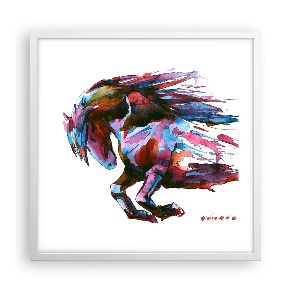 Poster in cornice bianca - In estasi - 50x50 cm