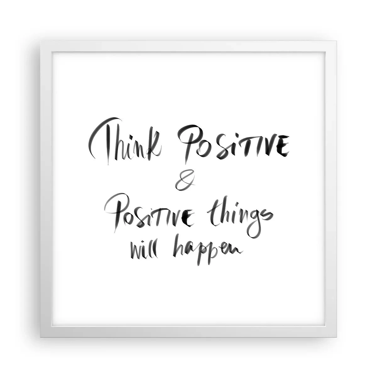 Poster in cornice bianca - Come vivere? - 40x40 cm