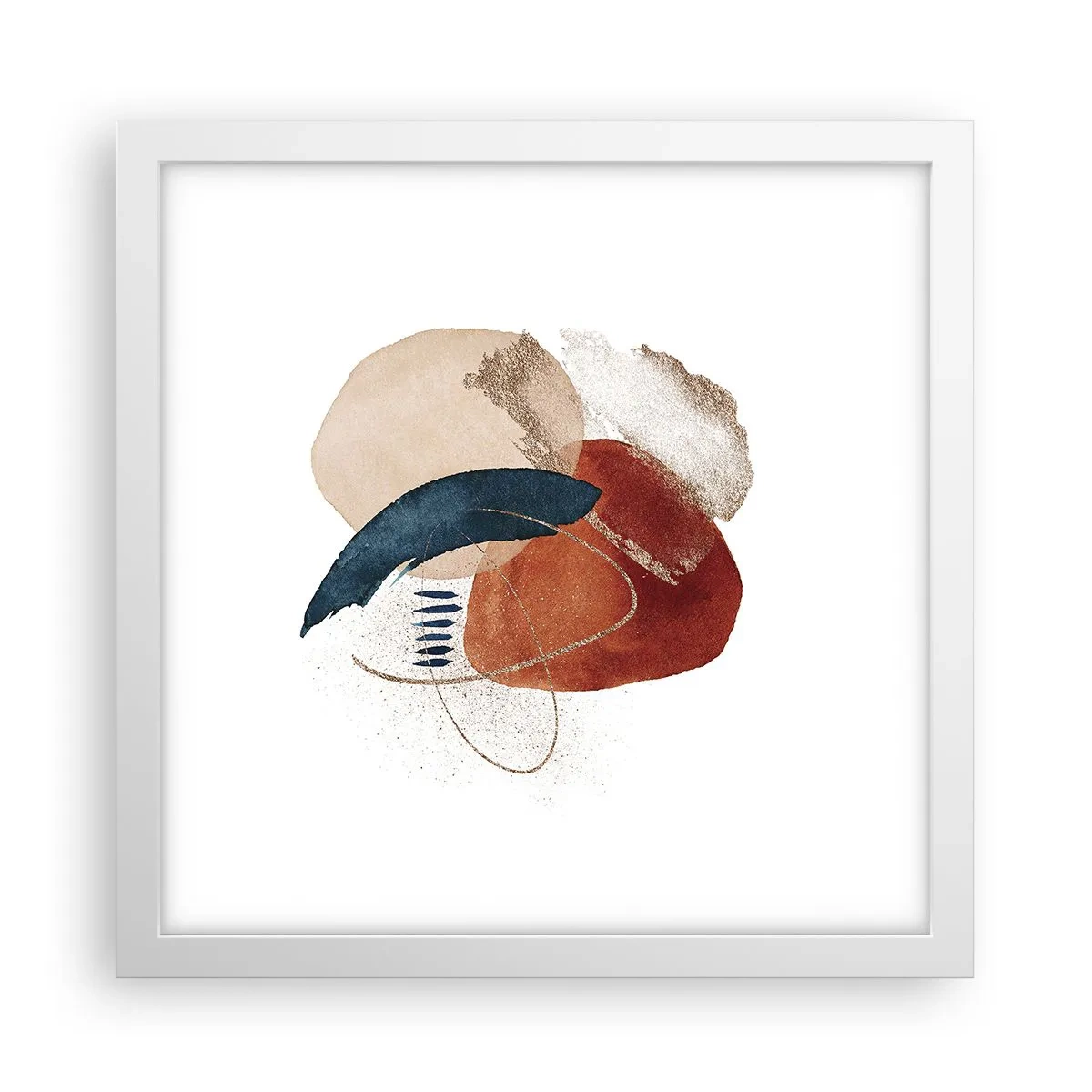 Poster in cornice bianca - Composizione ovale - 30x30 cm