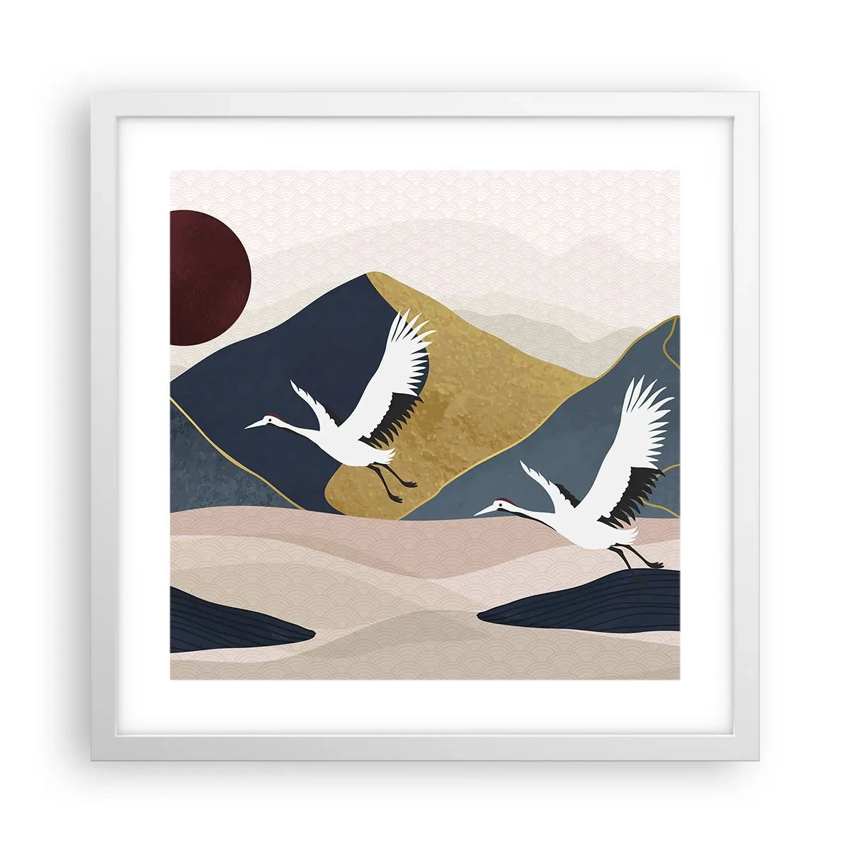 Poster in cornice bianca - E la giornata è nuovamente VOLATA - 40x40 cm