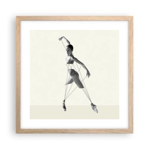 Poster in cornice rovere chiaro - Nel teatro del mondo - 40x40 cm