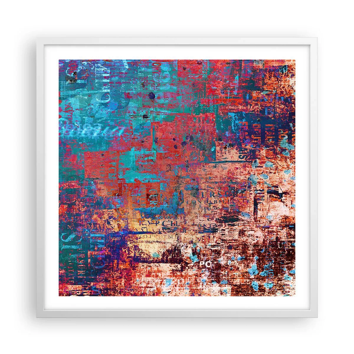 Poster in cornice bianca - Memoria e dimenticanza - 60x60 cm