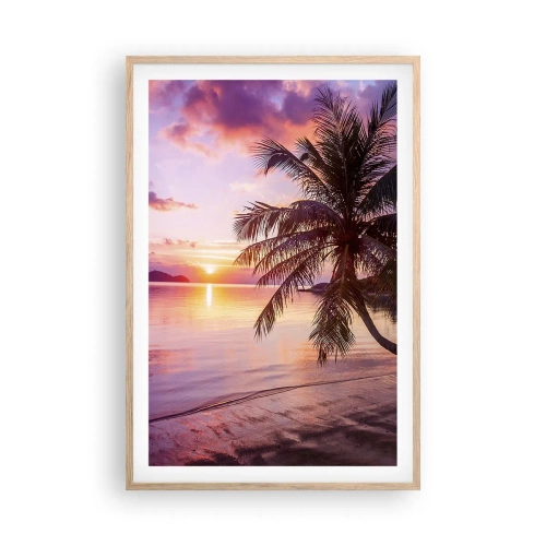 Poster in cornice rovere chiaro - Beatitudine a perdita d'occhio - 61x91 cm