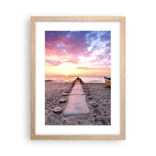 Poster in cornice rovere chiaro - Un momento profondo - 30x40 cm