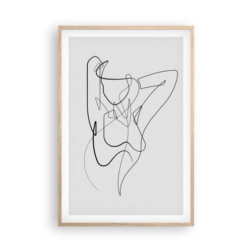 Poster in cornice rovere chiaro - Davvero, come sei... - 61x91 cm