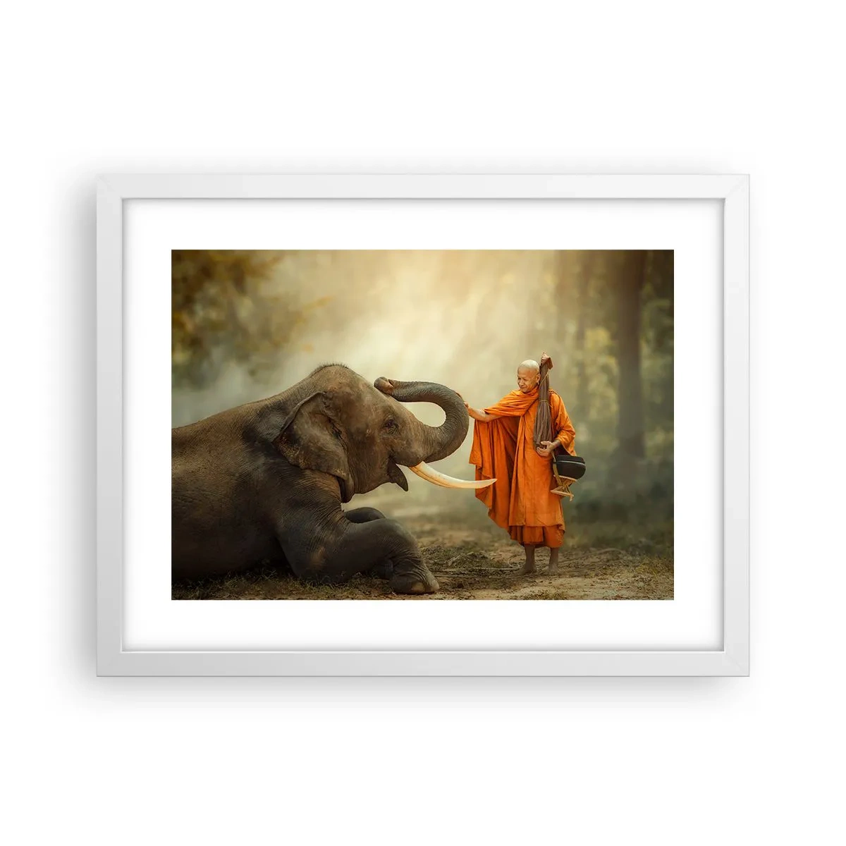 Poster in cornice bianca - Incontro nel viaggio - 40x30 cm