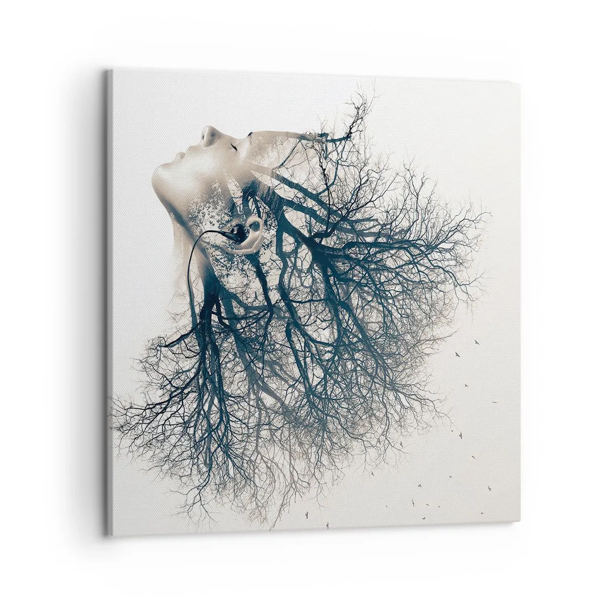 Quadro su tela - Stampe su Tela - In ascolto del sussurro dell'albero - 50x50 cm