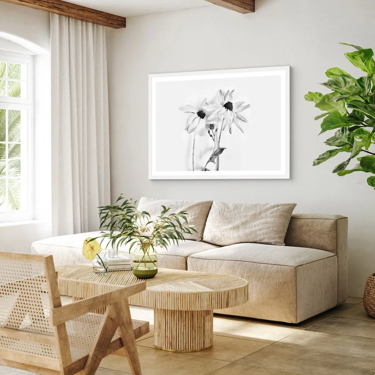 Poster in cornice bianca - Nessuno vuole essere solo - 70x50 cm