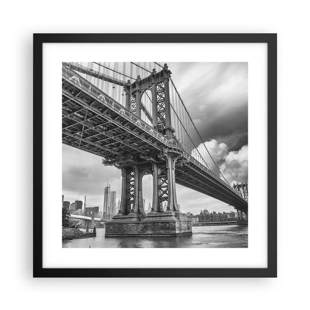 Poster in cornice nera - Verso il cuore della città - 40x40 cm