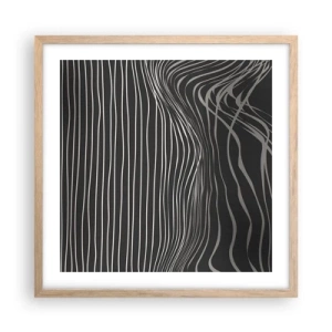 Poster in cornice rovere chiaro - Ritmo e accento - 50x50 cm