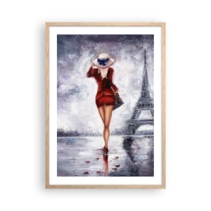 Poster in cornice rovere chiaro - Simboli di Parigi - 50x70 cm