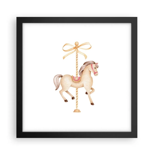 Poster in cornice nera - Trotto aggraziato - 30x30 cm