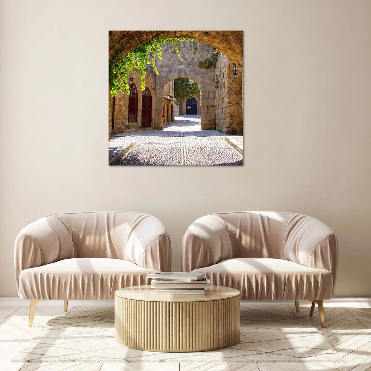 Quadro su vetro - Adesso passerà il corteo - 40x40 cm