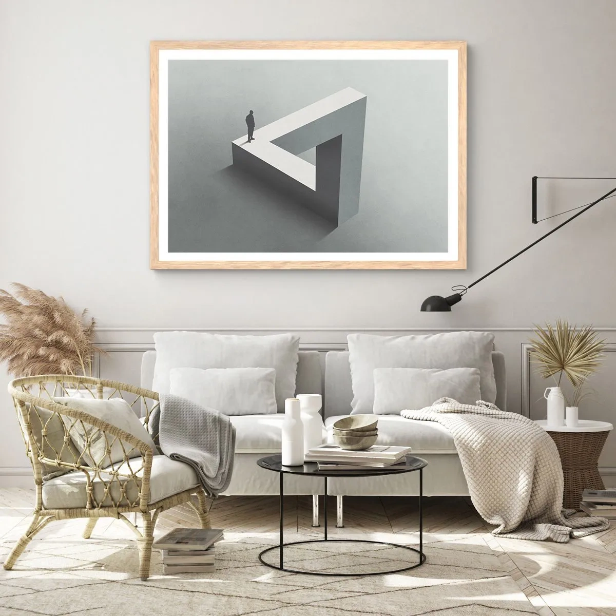 Poster in cornice rovere chiaro - Eppure è possibile - 40x30 cm