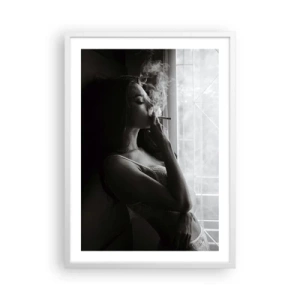 Poster in cornice bianca - Attimo sensuale - 50x70 cm